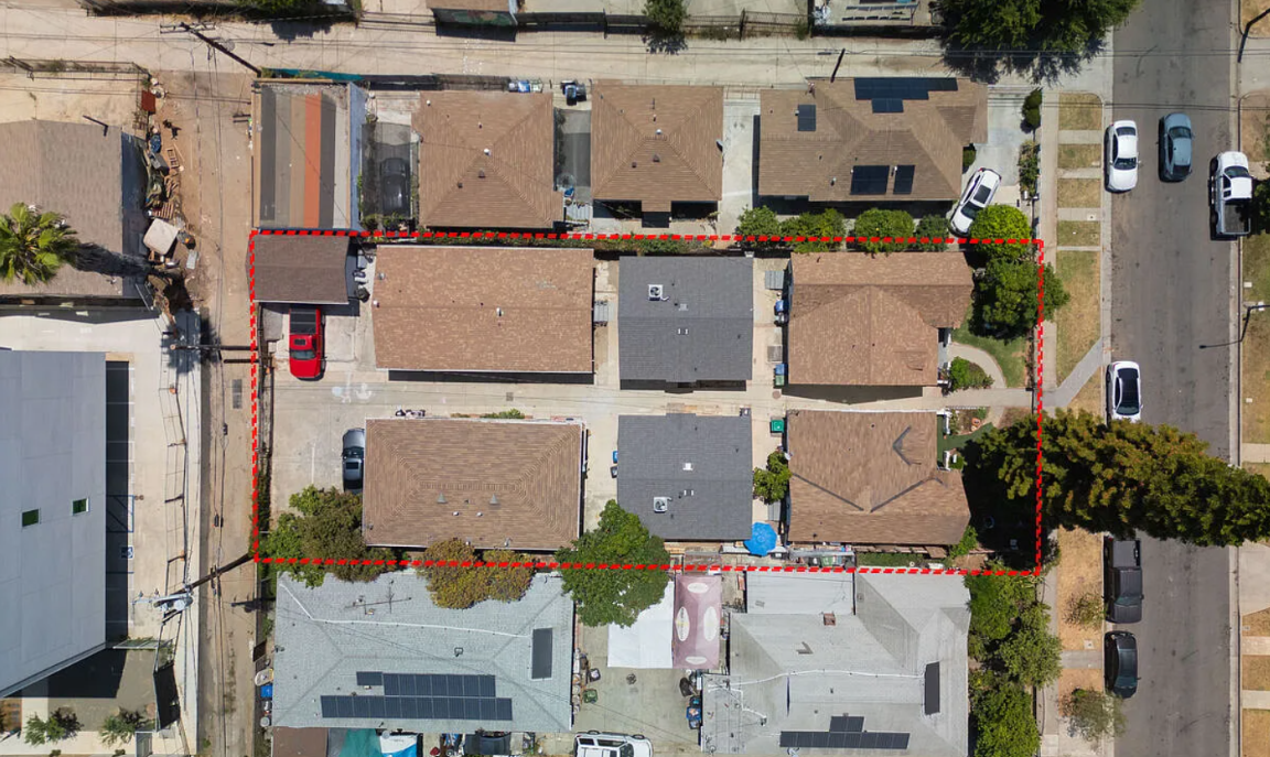 Aerial parcel outline